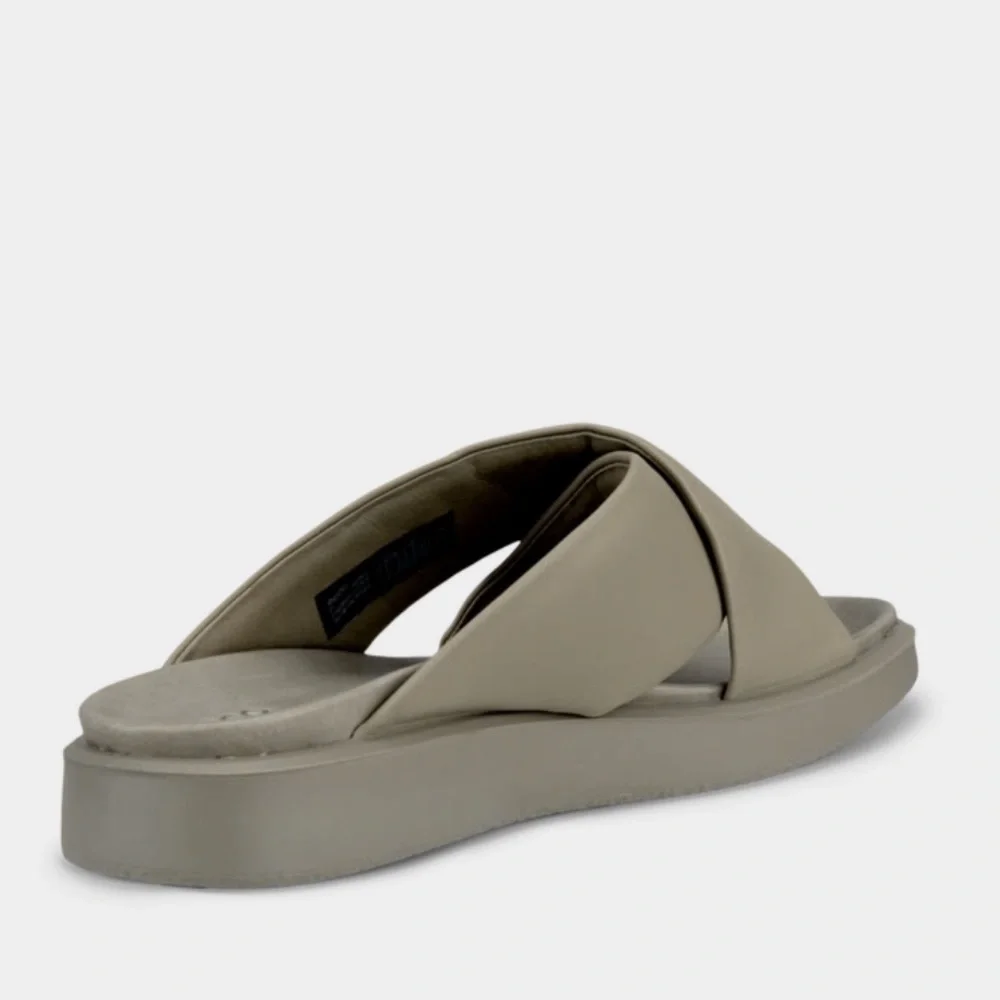 ECCO Flowt Lx Leather Cross Strap Slider Sandals Light Green Size 10.5 US 41 Eu - Picture 3 of 7